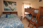 Guest Bedroom With 1 Queen Bed & 1 Set Of Twin Bunk Beds